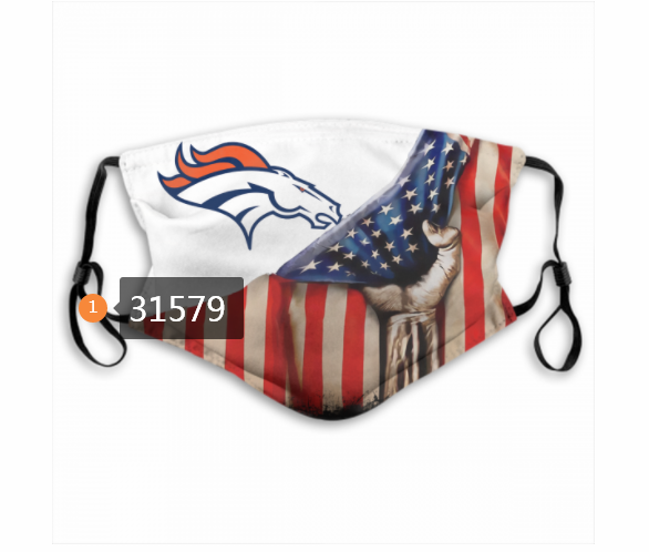 NFL 2020 Denver Broncos #7 Dust mask with filter->nfl dust mask->Sports Accessory